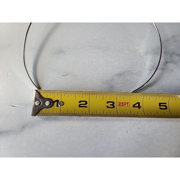 925 Sterling Silver V Collar Shaped Statement Necklace Vintage - Picture 8 of 10